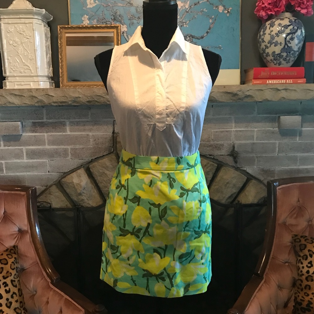 Flowery Summer Work Skirt